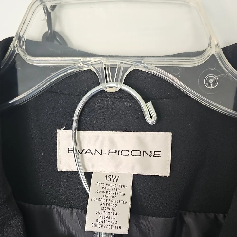 Evan Picone Classic Black Suit Jacket - Picture 4 of 16